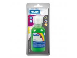 Milan Botella de Tempera 125 ml - Tapon Dosificador - Secado Rapido - Mezclable - Color Verde Claro