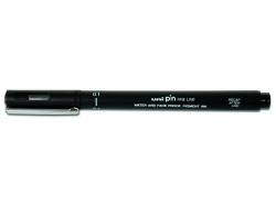 Uni-ball Rotulador Calibrado Uni Pin - Punta Poliacetal de 0.1 mm. - Tinta Resistente al Agua y a la Luz - Color Negro