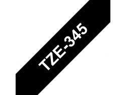 Brother TZe345 Cinta Laminada Generica de Etiquetas - Texto blanco sobre fondo negro - Ancho 18mm x 8 metros