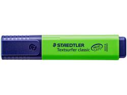 Staedtler Textsurfer Classic 364 Marcador Fluorescente - Punta Biselada - Trazo entre 1 - 5mm - Tinta con Base de Agua - Color Verde