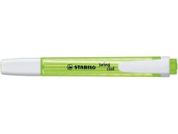 Stabilo Swing Cool Marcador Fluorescente - Cuerpo Plano - Punta Biselada - Trazo entre 1 y 4mm - Tinta con Base de Agua - Antisecado - Color Verde