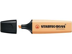 Stabilo Boss 70 Pastel Marcador Fluorescente - Trazo entre 2 y 5mm - Recargable - Tinta con Base de Agua - Color Naranja Palido