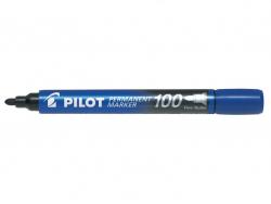 Pilot Rotulador Permanente 100 - Punta Fina de Bala 4,5mm - Trazo 1mm - Color Azul