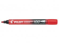 Pilot Rotulador Permanente 100 - Punta Fina de Bala 4,5mm - Trazo 1mm - Color Rojo