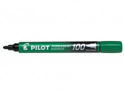 Pilot Rotulador Permanente 100 - Punta Fina de Bala 4,5mm - Trazo 1mm - Color Verde
