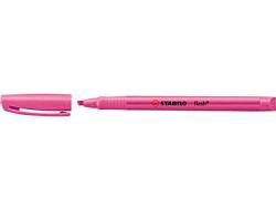 Stabilo Flash Marcador Fluorescente - Tamaño Bolsillo - Trazo de 1 y 3.5mm - Tinta con Base de Agua - Color Rosa