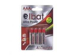 Elbat Pack de 4 Pilas Alcalinas LR03/AAA
