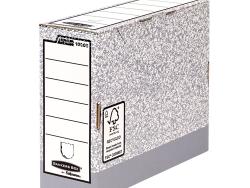 Fellowes Bankers Box Caja de Archivo Definitivo 100mm A4 - Montaje Automatico Fastfold - Carton Reciclado Certificacion FSC - Color Gris