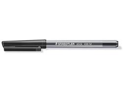 Staedtler Stick 430 Boligrafo con Capuchon - Punta 0.35mm - Tinta Endeleble - Color Negro