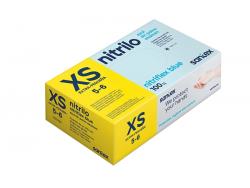 Santex Nitriflex Blue Pack de 100 Guantes de Nitrilo para Examen Talla XS - 3.5 gramos - Sin Polvo - Libre de Latex - No Esteriles - Color Azul