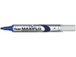 Pentel Maxiflo Rotulador para Pizarra Blanca - Regulacion del Flujo de Tinta - Punta de Bala - Ancho de Linea 2mm - 50% de Materiales Reciclados - Color Azul