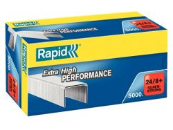 Rapid Super Strong Caja de 5000 Grapas 24/8+ - Hasta 50 Hojas - Alambre Galvanizado Superreforzado - Patilla de 8,5mm