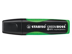 Stabilo Green Boss Marcador Fluorescente - Fabricado con un 83% de Plastico Reciclado - Trazo entre 2 y 5mm - Recargable - Color Verde