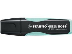 Stabilo Green Boss Pastel Marcador Fluorescente - Fabricado con un 83% de Plastico Reciclado - Trazo entre 2 y 5mm - Recargable - Color Toque de Turquesa
