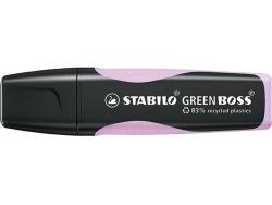 Stabilo Green Boss Pastel Marcador Fluorescente - Fabricado con un 83% de Plastico Reciclado - Trazo entre 2 y 5mm - Recargable - Color Brisa Violeta
