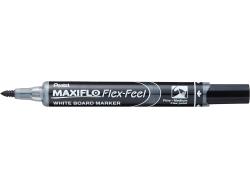 Pentel Maxiflo Flex-Feel Rotulador para Pizarra Blanca - Punta Flexible 4.6mm - Trazo de 1 a 5mm - Dosificacion de Tinta mediante Embolo - Color Negro