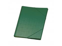 Dohe Carpeta Clasificadora 12 Departamentos - Formato Folio - Carton Plastificado - Cierre con Gomas - Color Verde