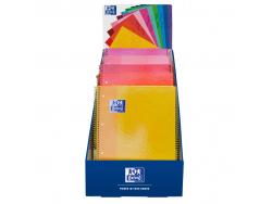 Oxford School Expositor Sobremesa Colores Calidos A4+ - Tapa Extradura - Cuaderno Espiral Microperforado - Europeanbook 1 5x5 - 80 Hojas - Colores Surtidos