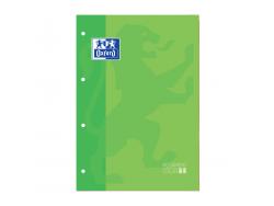 Oxford School Classic Cuaderno de Recambio - Tamaño A4 - Tapa Blanda - Encolado - Cuadricula 5x5 - 80 Hojas - Color Verde Manzana