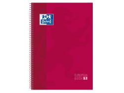 Oxford School Classic Europeanbook 1 A4+ Tapa Extradura - Tamaño A4+ - Tapa Resistente Extradura - 80 Hojas - Color Rojo
