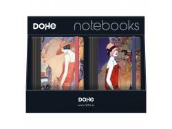 Dohe Expositor de 12 Notebooks Tamaño A5 - 12x17cm - Incluye 3 Notebooks de Caroline, Charlotte, Sophie y Rosalie - Ideal para Organizar Tus Notas y Apuntes de Forma Practica y Elegante