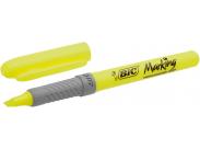 Bic Highlighter Grip Marcador Fluorescente - Tinta Con Base De Agua - Punta Biselada - Trazo Entre 1.60 Y 3.30 Mm - Color Amarillo