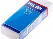Milan Nata 320 Goma De Borrar Rectangular - Plastico - Faja De Carton Azul - Envuelta Individualmente - Color Blanco