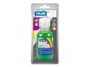 Milan Botella De Tempera 125 Ml - Tapon Dosificador - Secado Rapido - Mezclable - Color Verde Claro