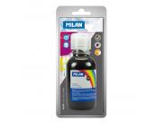 Milan Botella De Tempera 125 Ml - Tapon Dosificador - Secado Rapido - Mezclable - Color Negro
