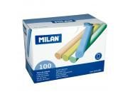 Milan Pack De 100 Tizas - Redondas - No Contienen Caseina - Colores Surtidos