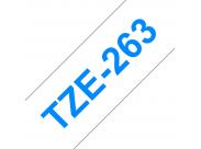 Brother Tze263 Cinta Laminada Generica De Etiquetas - Texto Azul Sobre Fondo Blanco - Ancho 36Mm X 8 Metros