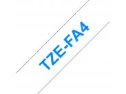 Brother Tzefa4 Cinta Textil Generica De Etiquetas - Texto Azul Sobre Fondo Blanco - Ancho 18Mm X 3 Metros