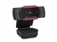 Conceptronic Amdis Webcam Full Hd 1080P Usb 2.0 - Microfono Integrado - Enfoque Fijo - Angulo De Vision 65º - Cable De 1.50M - Color Negro/Rojo
