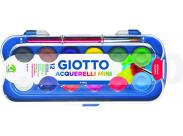 Giotto Pack De 12 Acuarelas Mini 23Mm. - Colores Luminosos - Evita La Dispersion Del Agua