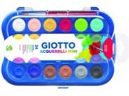 Giotto Pack De 24 Acuarelas Mini 23Mm. - Colores Luminosos - Evita La Dispersion Del Agua