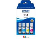 Epson 104 Pack De 4 Botellas De Tinta Originales - C13T00P640