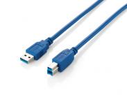 Equip Cable Usb-A Macho A Usb-B Macho 3.0 - Chapado En Niquel - Longitud 1 M.