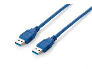 Equip Cable Usb-A Macho A Usb-A Macho 3.0 - Chapado En Niquel - Longitud 3 M.