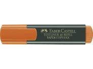 Faber-Castell Rotulador Marcador Fluorescente Textliner 48 - Punta Biselada - Trazo Entre 1.2Mm Y 5Mm - Tinta Con Base De Agua - Color Naranja