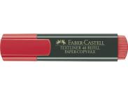Faber-Castell Rotulador Marcador Fluorescente Textliner 48 - Punta Biselada - Trazo Entre 1.2Mm Y 5Mm - Tinta Con Base De Agua - Color Rojo