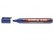 Edding 330 Rotulador Permanente - Punta Biselada - Trazo Entre 1 Y 5 Mm. - Tinta Casi Inodora - Capuchon Con Clip - Secado Rapido - Color Azul