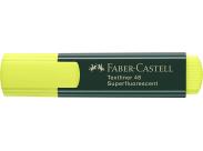 Faber-Castell Rotulador Marcador Fluorescente Textliner 48 - Punta Biselada - Trazo Entre 1.2Mm Y 5Mm - Tinta Con Base De Agua - Color Amarillo