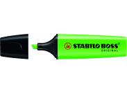 Stabilo Boss 70 Rotulador Marcador Fluorescente - Trazo Entre 2 Y 5Mm - Recargable - Tinta Con Base De Agua - Color Verde Fluorescente