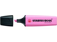 Stabilo Boss 70 Pastel Rotulador Marcador Fluorescente - Trazo Entre 2 Y 5Mm - Recargable - Tinta Con Base De Agua - Color Rubor Rosa