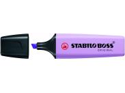 Stabilo Boss 70 Pastel Rotulador Marcador Fluorescente - Trazo Entre 2 Y 5Mm - Recargable - Tinta Con Base De Agua - Color Brisa Violeta