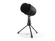 Krom Kimu Pro Kit De Microfono Profesional Micro Usb - Tripode Extraible - Angulo Ajustable - Pc, Ps4 - Salida 3.5Mm - Color Negro