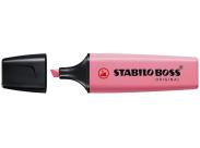 Stabilo Boss 70 Pastel Marcador Fluorescente - Trazo Entre 2 Y 5Mm - Recargable - Tinta Con Base De Agua - Color Rosa Cerezo En Flor