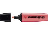 Stabilo Boss 70 Pastel Marcador Fluorescente - Trazo Entre 2 Y 5Mm - Recargable - Tinta Con Base De Agua - Color Rojo Coral Meloso