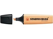 Stabilo Boss 70 Pastel Marcador Fluorescente - Trazo Entre 2 Y 5Mm - Recargable - Tinta Con Base De Agua - Color Naranja Palido