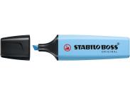 Stabilo Boss 70 Pastel Marcador Fluorescente - Trazo Entre 2 Y 5Mm - Recargable - Tinta Con Base De Agua - Color Azul Ventoso